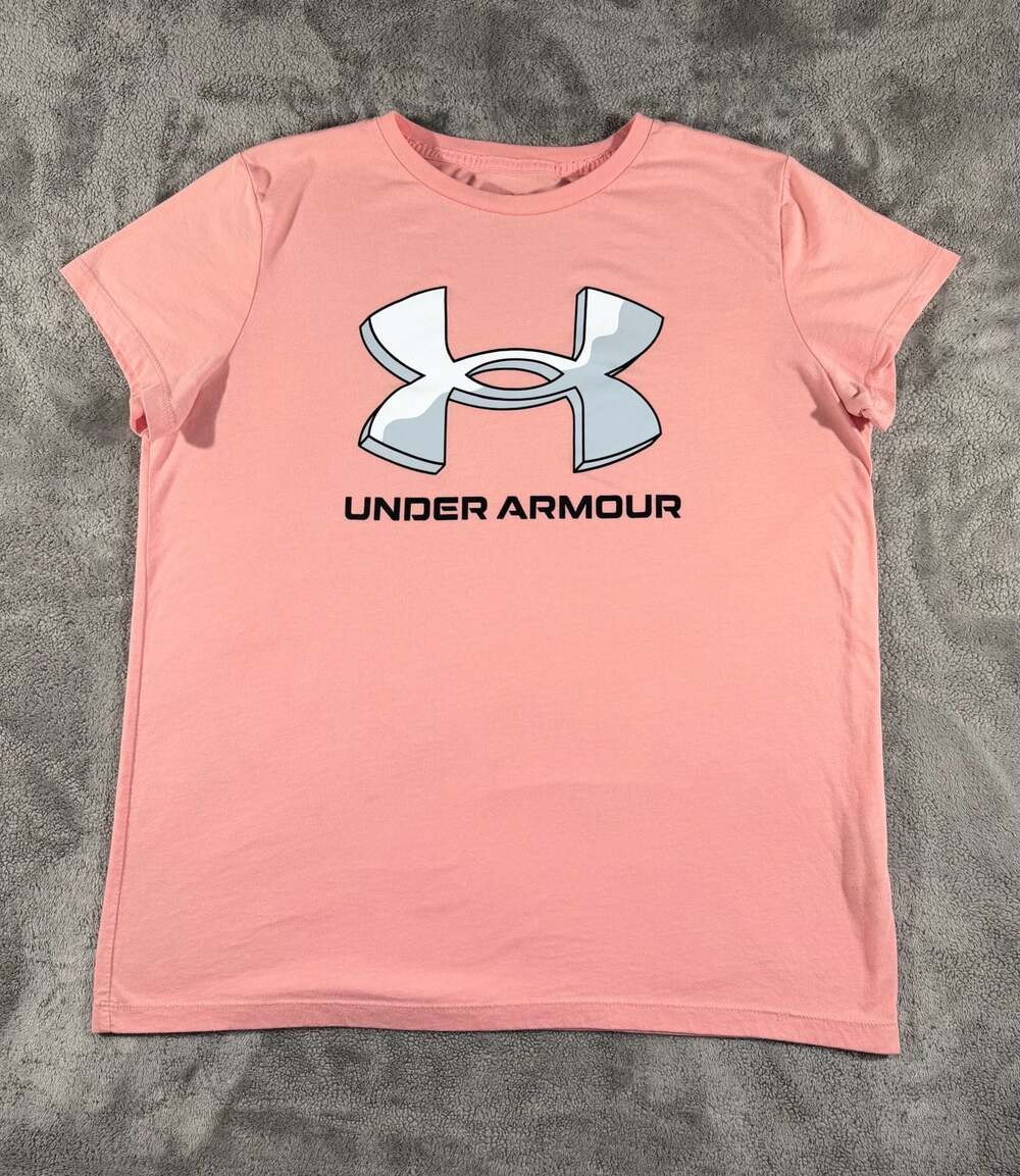 Under Armour Women's Big Logo Graphic T-Shirt Pink Size Large